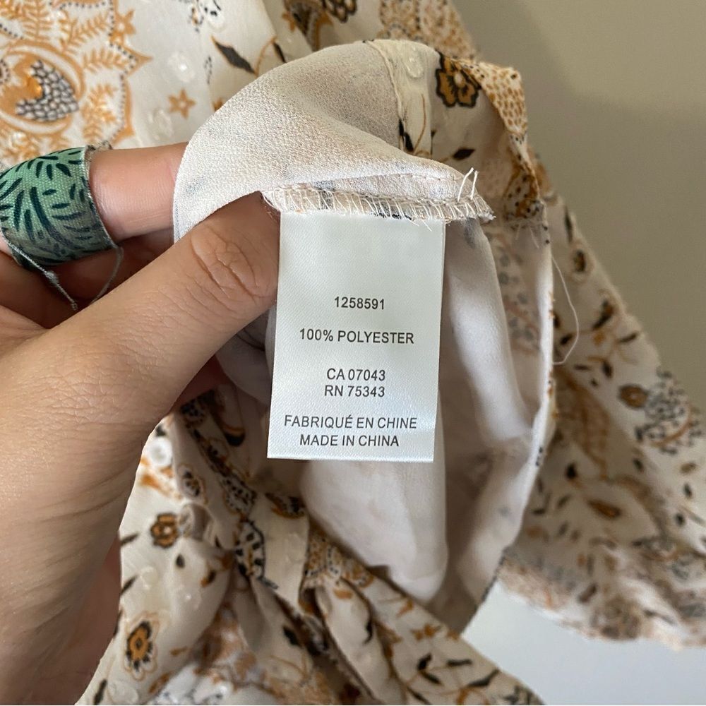 Joie floral/paisley button front blouse - Picture 10 of 14